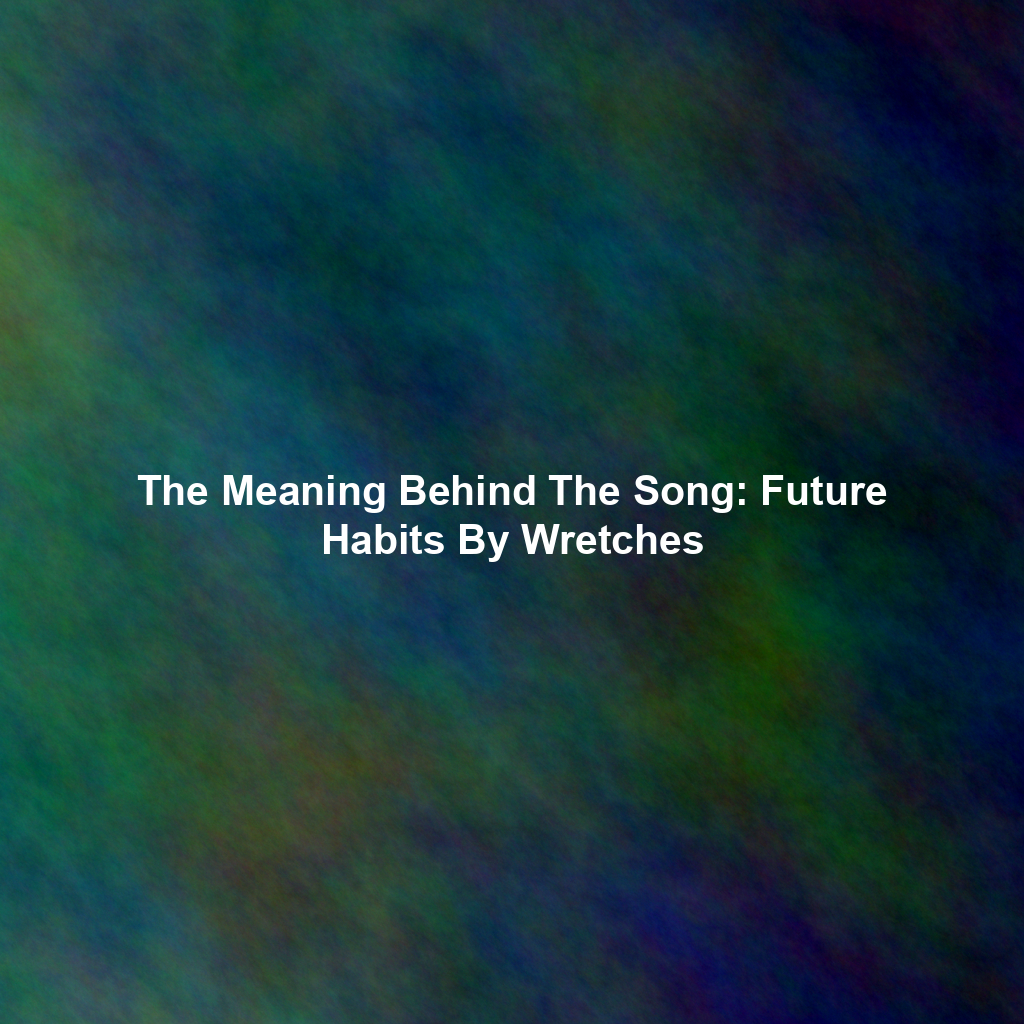 The Meaning Behind The Song: Future Habits By Wretches