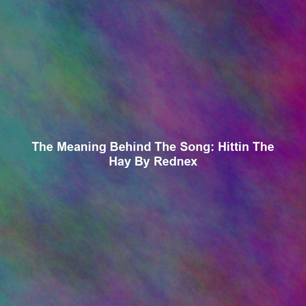 The Meaning Behind The Song: Hittin The Hay By Rednex