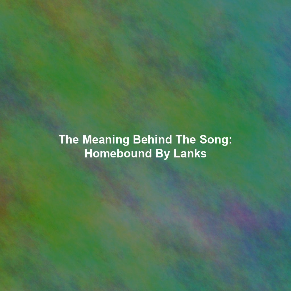The Meaning Behind The Song: Homebound By Lanks